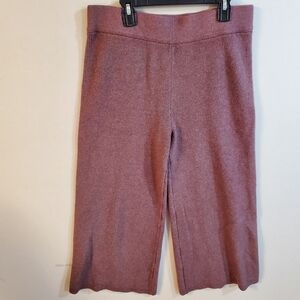 A new Day Wide‎ Leg Pants High-Rise Ribbed Size Medium Pull on Elastic Waist